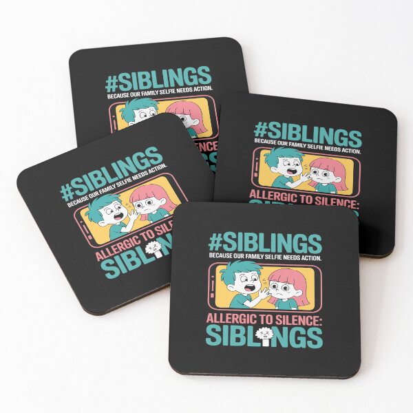 Item preview, Siblings Selfie Rivalry Hashtag Teal Magenta designed and sold by JaskconLIfe23.