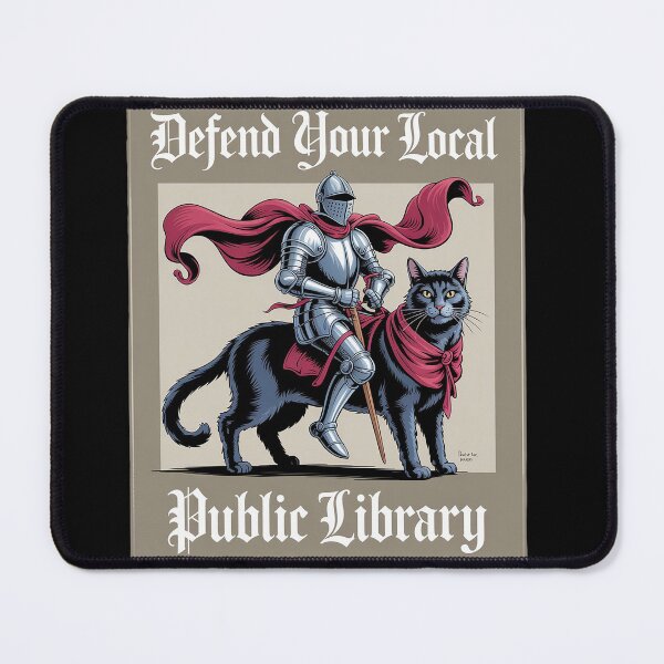 Item preview, Defend Your Local Library Cat Knight Reader Men Women Raglan Baseball Tee designed and sold by milanforbes.