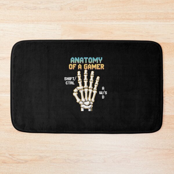 Item preview, Anatomy Of A Gamer Retro Pixel Skeleton Hand Gaming Men designed and sold by marcusry.