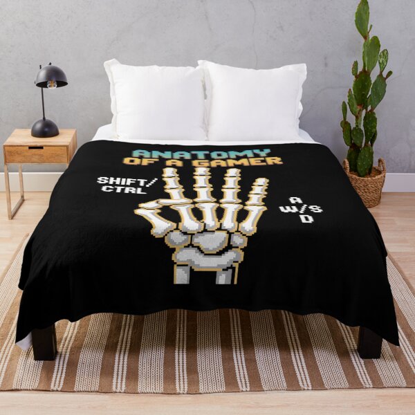 Item preview, Anatomy Of A Gamer Retro Pixel Skeleton Hand Gaming Men designed and sold by marcusry.