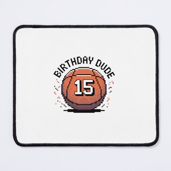 Item preview, 15 Year Old 15th Birthday Dude 8-Bit Pixel Basketball Party designed and sold by estellaken.