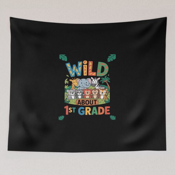 Item preview, Wild About 1st Grade Zoo Safari Teacher Student First Day  designed and sold by dainegilbert.