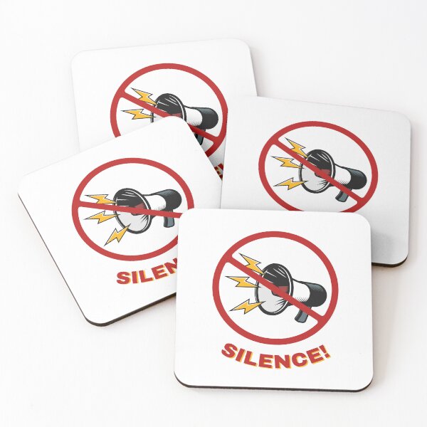 Item preview, SILENCE!, Prohibition Sign, Speaker, Quiet, Political designed and sold by AASparksDesigns.