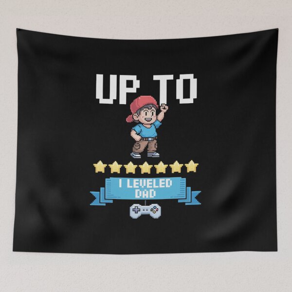 Item preview, Funny I Leveled Up To Dad Retro Daddy Gamer Pixel Video Game Long designed and sold by estellaken.