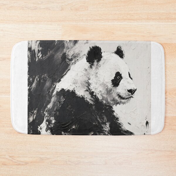 Item preview, Textured Black & White Panda Painting Art designed and sold by wangkyxing.