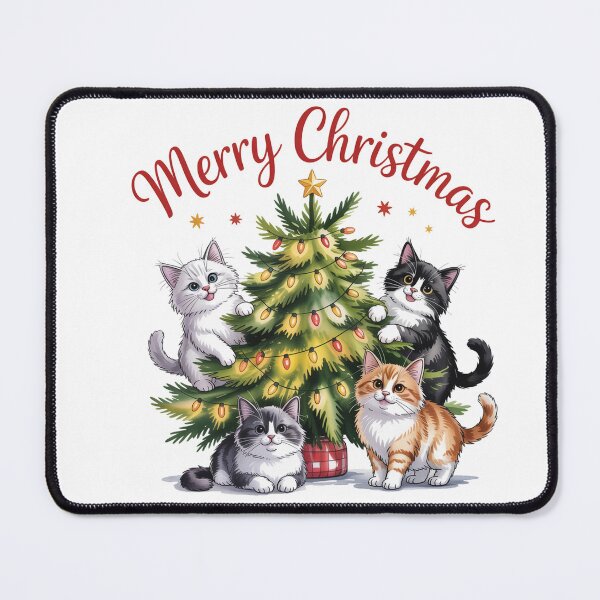 Item preview, Ragdoll cat merry Christmas Santa tree squad designed and sold by kaka8888.