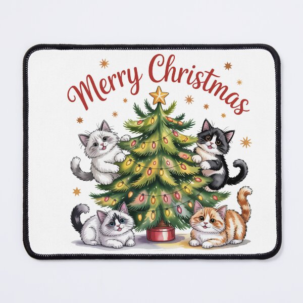 Item preview, Ragdoll cat merry Christmas Santa tree squad designed and sold by kaka8888.