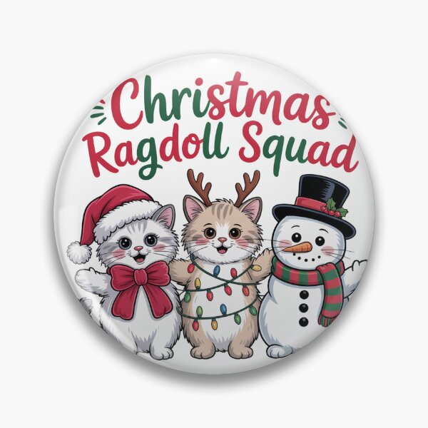 Item preview, Ragdoll cat merry Christmas Santa squad designed and sold by kaka8888.