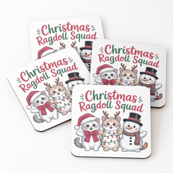 Item preview, Ragdoll cat merry Christmas Santa squad designed and sold by kaka8888.