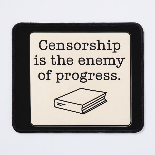 Item preview, Anti Censorship Book Ban Statement Minimalist Art Prints designed and sold by PinUpPizzazz.