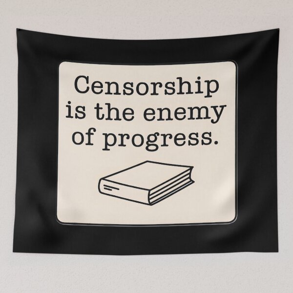 Item preview,  Anti Censorship Book Ban Statement Minimalist Art Prints designed and sold by PinUpPizzazz.