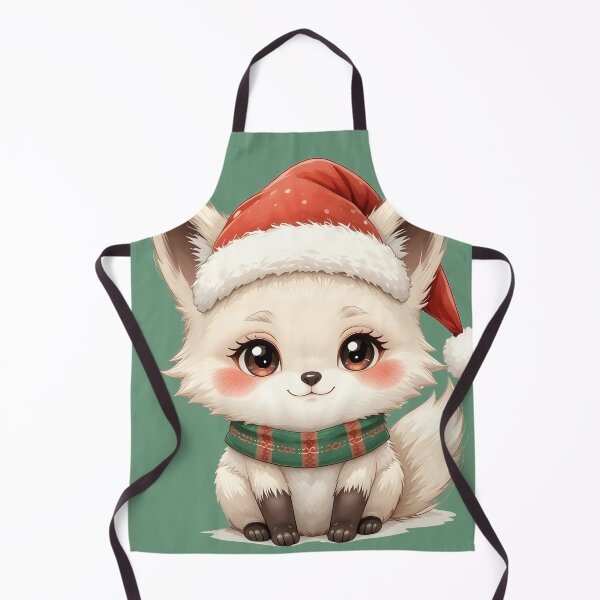 Item preview, Baby Arctic Fox Christmas Kawaii Art designed and sold by wildexperience.