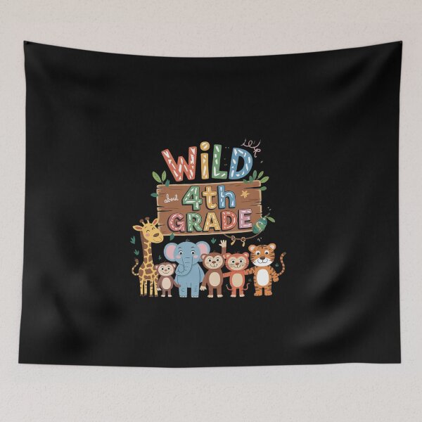 Item preview, Wild About 4th Grade Zoo Safari Teacher Student First Day  designed and sold by EllinoKlemo.