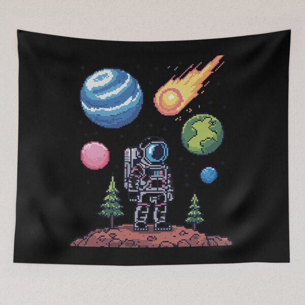 Item preview, Astronaut Pixel Art Graphic Planets Astronaut  designed and sold by milanforbes.