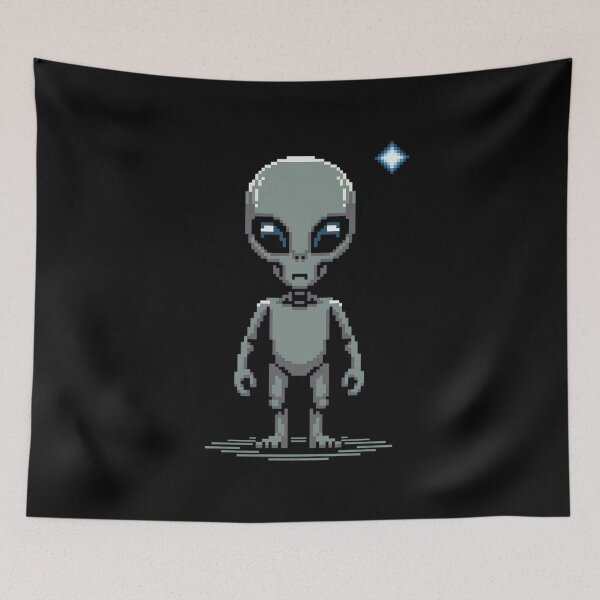 Item preview, Alien Head Shirt 8-Bit Pixel Art Retro Gamer Tee UFO Aliens  designed and sold by khorbiasieno.