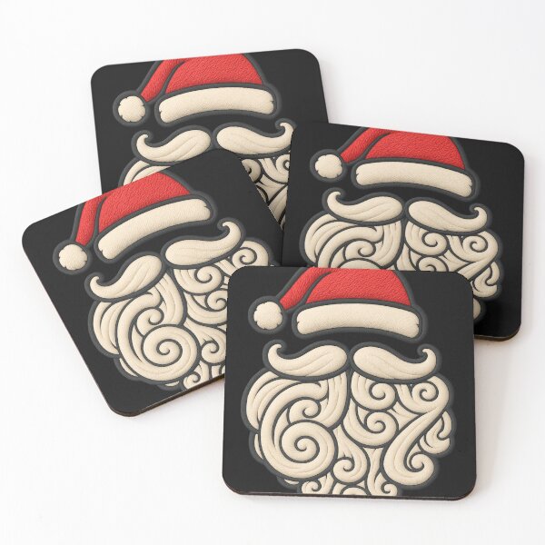 Item preview, 3D Puff Santa Beard Christmas Vector Art designed and sold by JerdbordinShop.