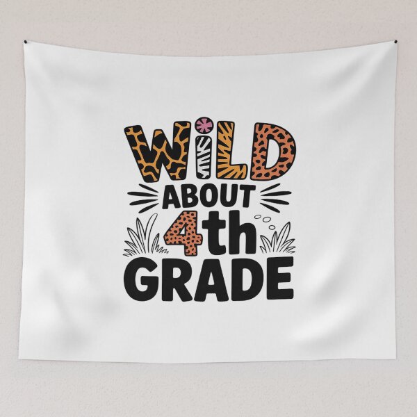 Item preview, Wild about Fourth 4th Grade Back To School Leopard  designed and sold by Belkisallen.