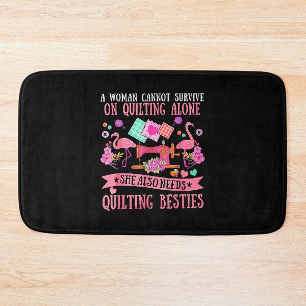 Item preview, A Woman Cannot Survive On Quilting Alone Funny Flamingo designed and sold by LavetaCatherine.