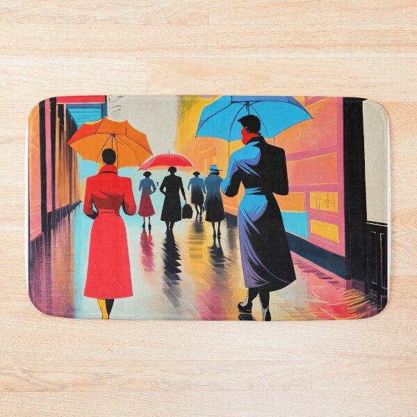 Item preview, Walking Mirrored Sidewalks in the Rain designed and sold by inexplicableimages.