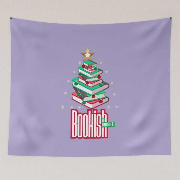 Item preview, Bookish Christmas Tree | Book Lover Holiday Design | Bookish & Bright Reading Gift designed and sold by HopeAndHustle.