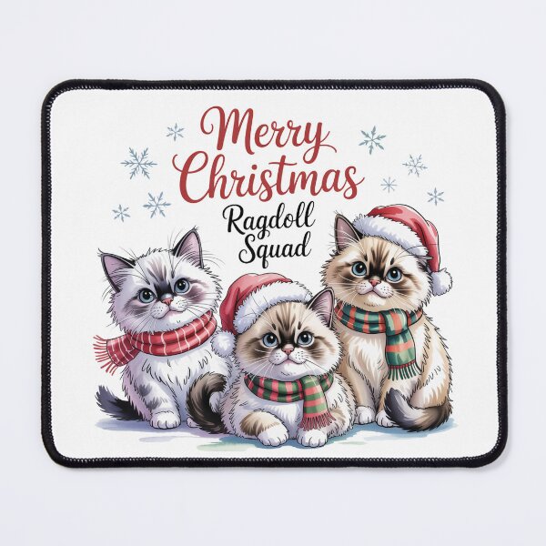 Item preview, Ragdoll cat merry Christmas Santa squad designed and sold by kaka8888.