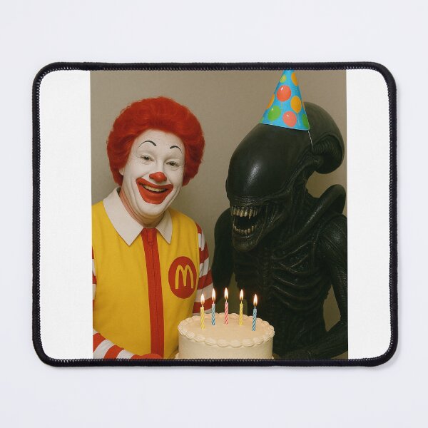Item preview, Ronald mcdonald Xenomorph terminator alien party hat birthday funny prank meme gift weird designed and sold by CheeseBlueprint.