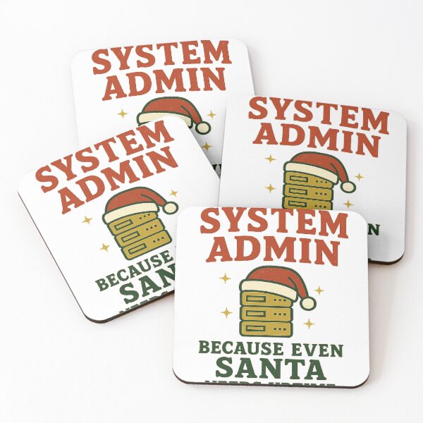 Item preview, System Admin - Because Even Santa Needs Uptime | Retro Christmas Design designed and sold by Work Life Tees.