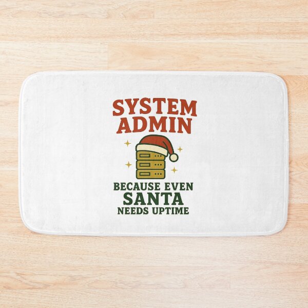 Item preview, System Admin - Because Even Santa Needs Uptime | Retro Christmas Design designed and sold by Work Life Tees.
