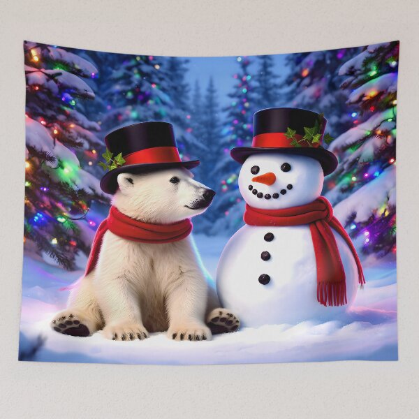 Item preview, Polar Bears Love Snowmen designed and sold by Lava Tigers Art.