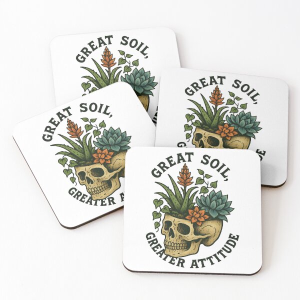 Item preview, Great Soil Greater Attitude – Gothic Plant Skull Sticker designed and sold by inkoutninja.