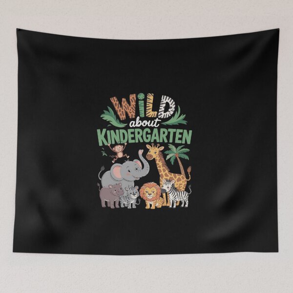 Item preview, Wild About Kindergarten Teacher Student Zoo Safari  designed and sold by EllinoKlemo.