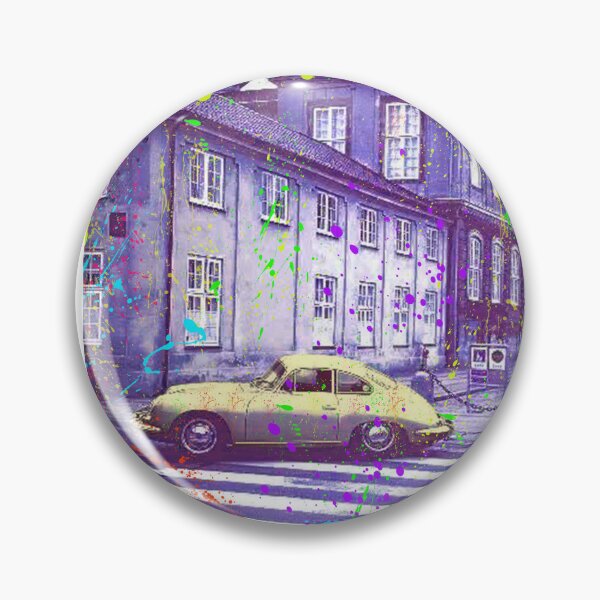 Item preview, Retro Porsche Crossing – Copenhagen Pop-Art Splashscape designed and sold by Flower Magic .