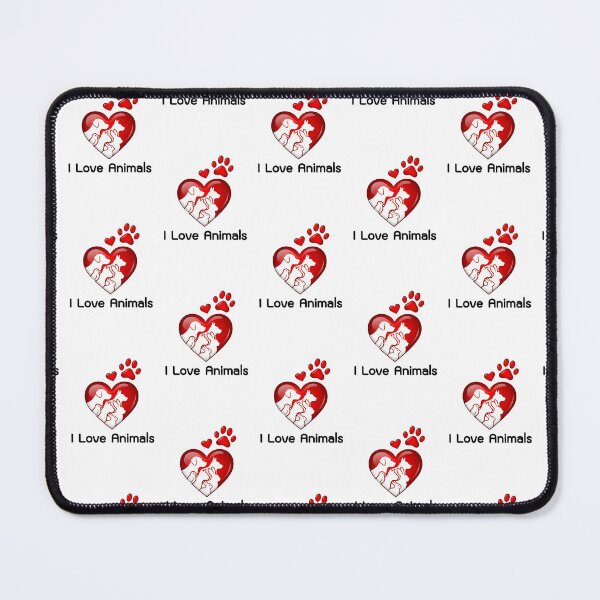 Item preview, I Love Animals Heart Paw Print Pet Lover Rescue Supporter Design designed and sold by anandsiva2703.