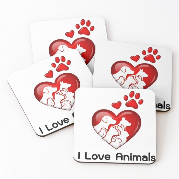 Item preview, I Love Animals Heart Paw Print Pet Lover Rescue Supporter Design designed and sold by anandsiva2703.
