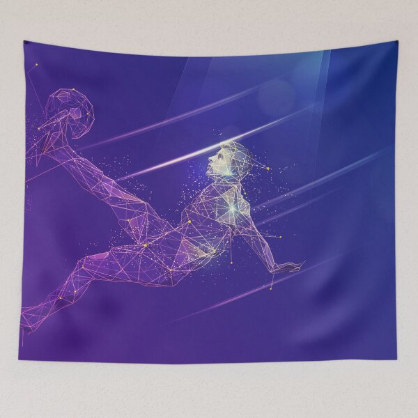 Item preview, world cup 2026 sport science technology, polygonal football player with futuristic element  designed and sold by NiamLab.