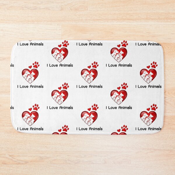 Item preview, I Love Animals Heart Paw Print Pet Lover Rescue Supporter Design designed and sold by anandsiva2703.