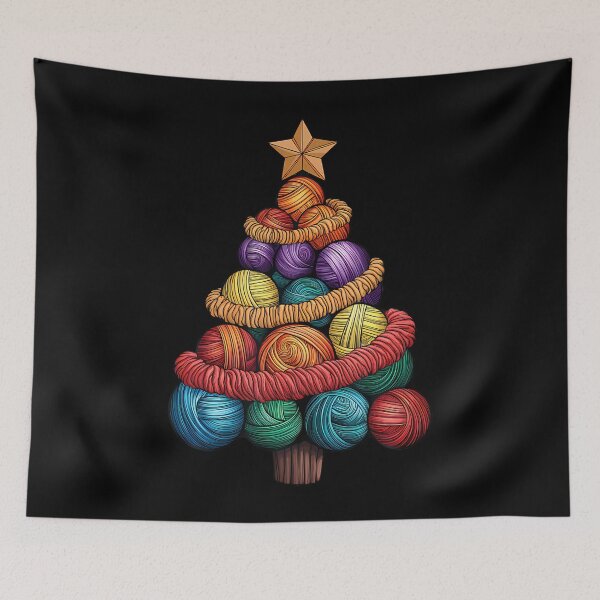 Item preview, Crochet Knitting Quilter Sewing Balls Yarn Christmas Tree designed and sold by ChantelNicole.