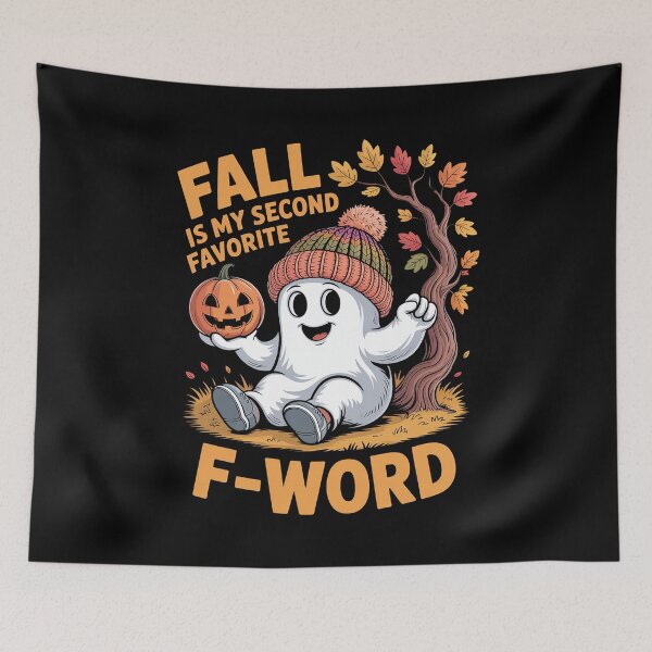 Item preview, Fall is my second favorite F word cute ghost football Autumn designed and sold by milanforbes.