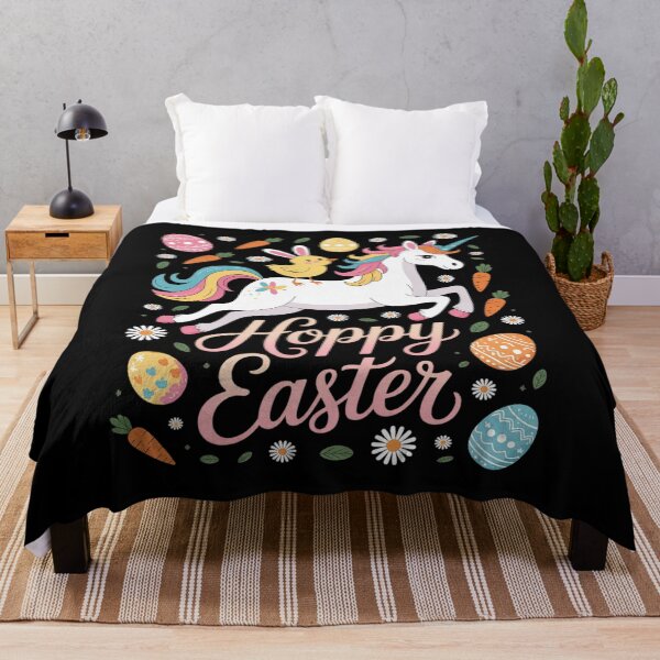Item preview, Bunny Chick Ridding Unicorn Easter Hunting Colourful Eggs designed and sold by MyzoToyota.