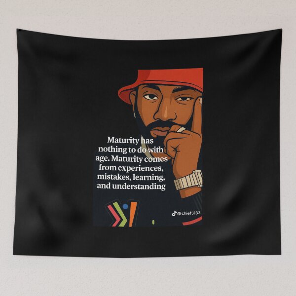 Item preview, Maturity Has Nothing to Do With Age – Inspirational Quote designed and sold by Urban Chief Collective.