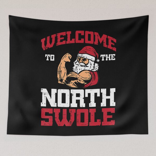 Item preview, Christmas Welcome North Swole Xmas Muscle Gym Men Women Kids designed and sold by JanisPenelope.