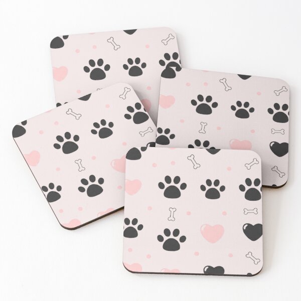 Item preview, Paw Print Hearts Dog Lover Seamless Pattern Cute Pink Pet Design designed and sold by anandsiva2703.