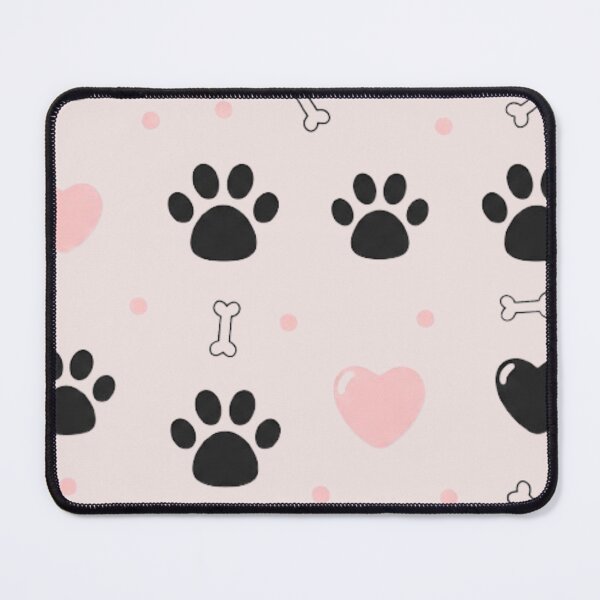 Item preview, Paw Print Hearts Dog Lover Seamless Pattern Cute Pink Pet Design designed and sold by anandsiva2703.