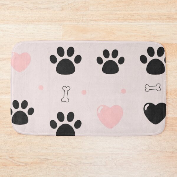 Item preview, Paw Print Hearts Dog Lover Seamless Pattern Cute Pink Pet Design designed and sold by anandsiva2703.