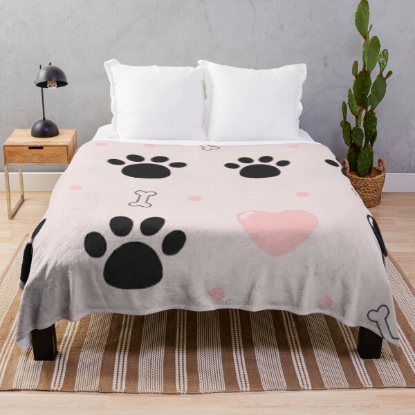 Item preview, Paw Print Hearts Dog Lover Seamless Pattern Cute Pink Pet Design designed and sold by anandsiva2703.