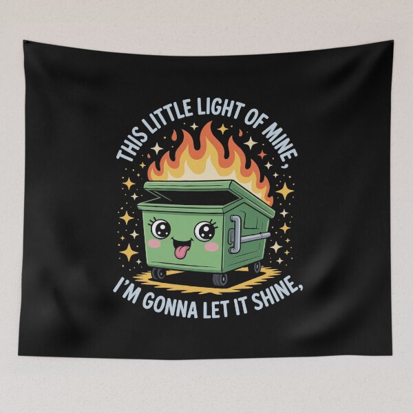 Item preview, Funny This Little Light-of Mine Dumpster Fire 2025 Trash designed and sold by milanforbes.