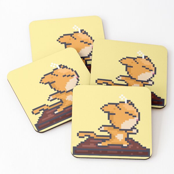 Item preview, Miyo & Nico :- Nico surfing on a raft designed and sold by MiyoandNico.
