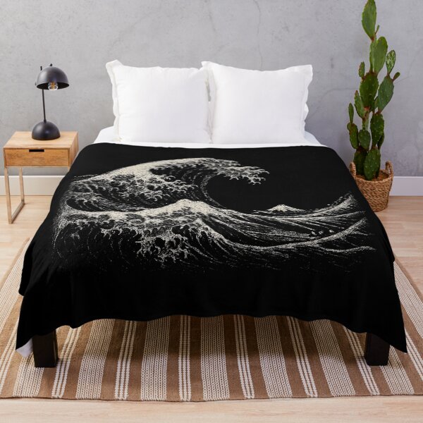 Item preview, The Great Wave off Kanagawa Dark Vintage Engraving designed and sold by Mortisigil.