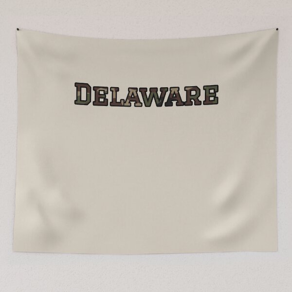 Item preview, Delaware Camo Typography – Rugged Outdoor Military Style Design designed and sold by Long Family Gifts.