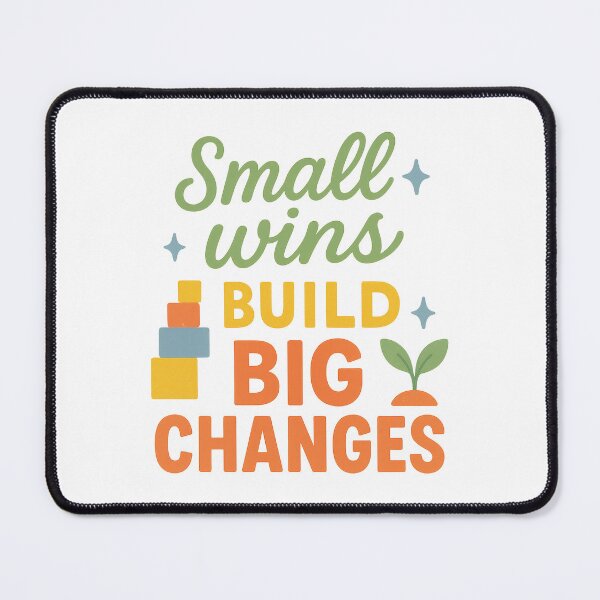 Item preview, Small Wins Build Big Changes – Motivational Growth Sticker designed and sold by inkoutninja.